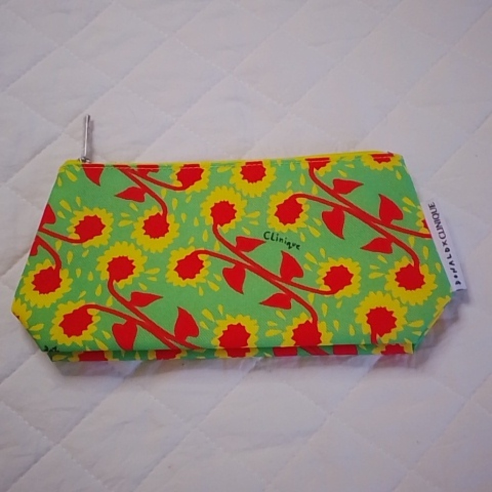 Clinique Sunflower Cosmetic Makeup Bag